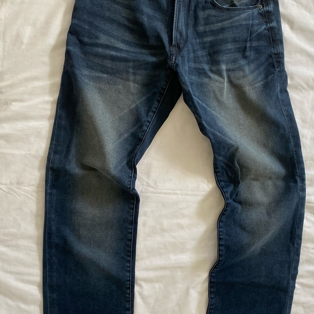Express Dark Wash Straight Jeans